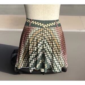 Ted Baker London Multicolor Circles Belt Loop Mini Skirt Size 3 Clueless Chic